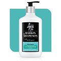 Barkin & Meowson shampoo bottle with black label on a white background