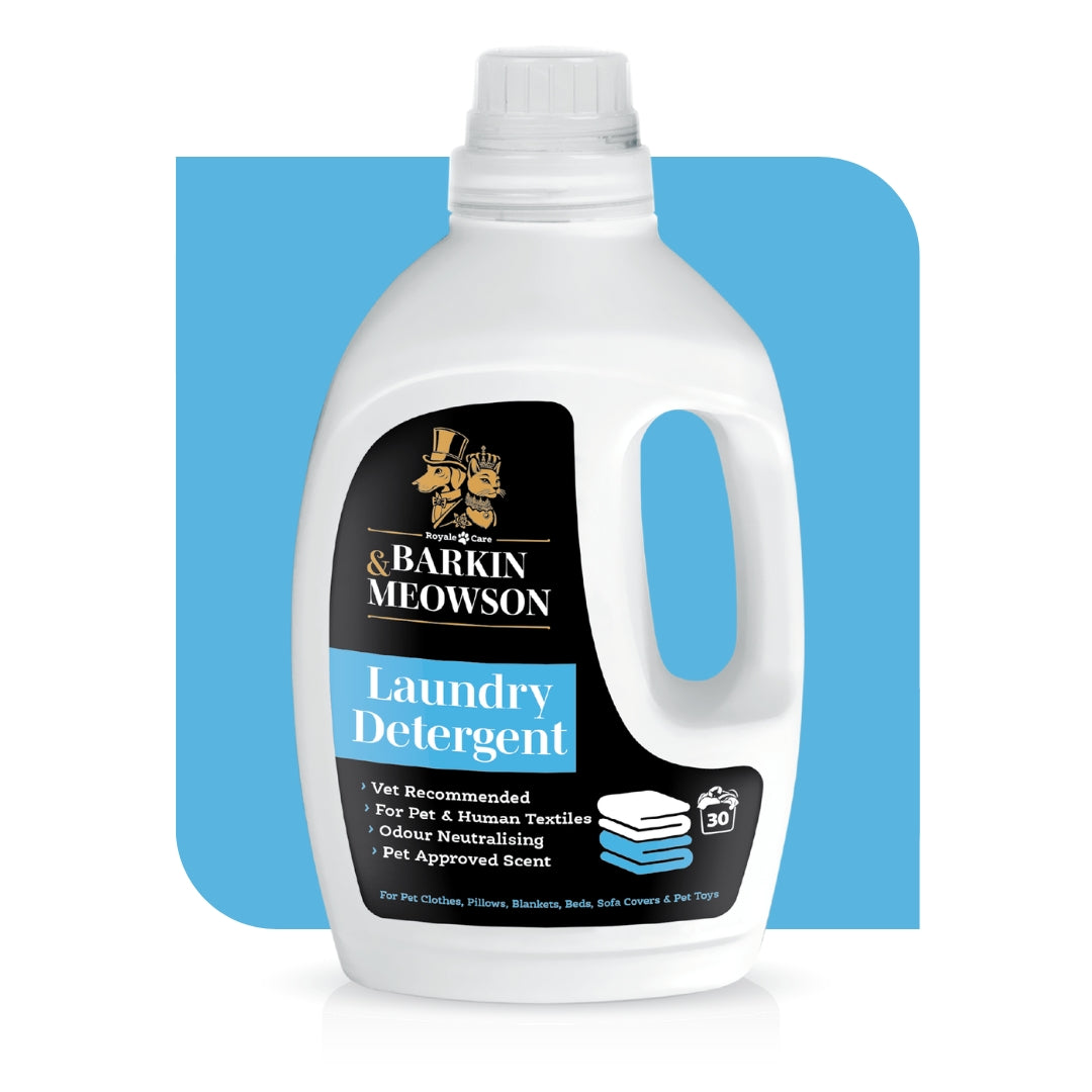 Barkin & Meowson laundry detergent bottle on a white background