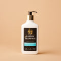 Barkin Meowson pet shampoo bottle on a beige background