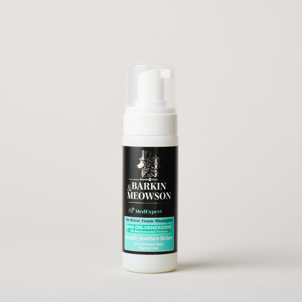 Barkin Meawson pet shampoo bottle on a white background