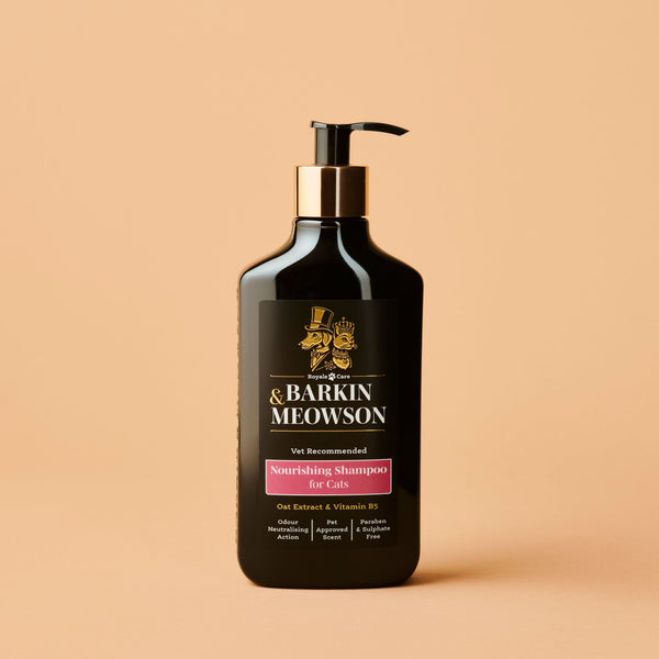 Barkin Meowson bottle on a beige background