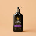 Barkin Meowson pet shampoo bottle on a beige background