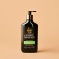 Barkin Meowson shampoo bottle on a beige background