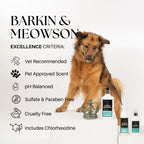 Dog looking at a range of products